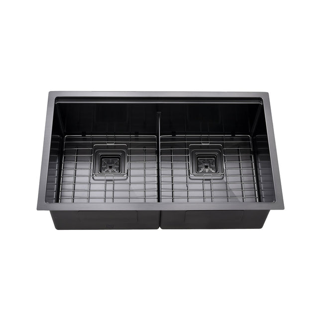 Kodaen 32" Workstation Undermount Double Bowls 50/50 Kitchen Sink 16G Kodaen