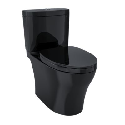 Toto Aquia IV Elongated Toilet Universal Height Washlet Connection Blk - Plumbing Market