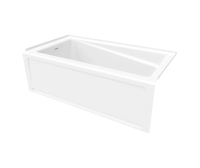 Maax Exhibit 60 x 32 IFS AFR Acrylic Alcove Left-Hand Drain Bathtub in White 105512 - Plumbing Market