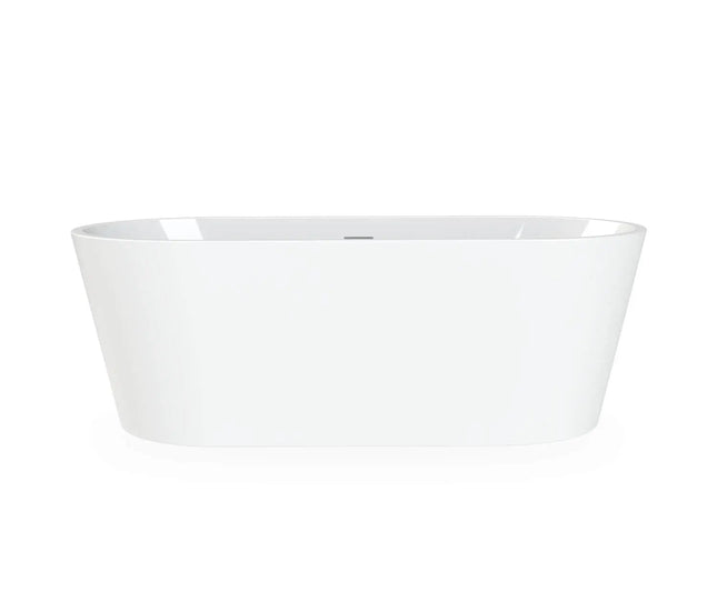 Maax Louie 6731 Acrylic Freestanding Center Drain Bathtub in White with White Skirt - Plumbing Market