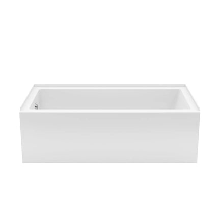 Maax Rubix 6030 AFR Acrylic Alcove Right-Hand Drain Bathtub in White - Plumbing Market