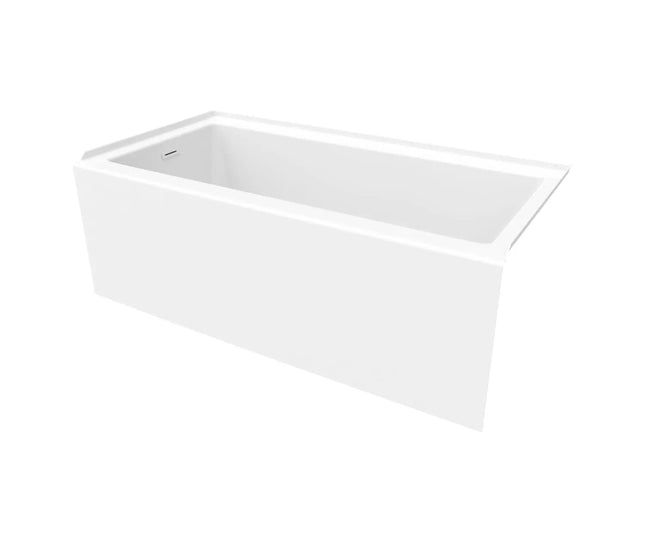 Maax Rubix 6030 AFR Acrylic Alcove Right-Hand Drain Bathtub in White - Plumbing Market