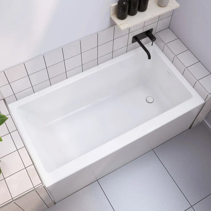 Maax Rubix 6030 AFR Acrylic Alcove Right-Hand Drain Bathtub in White - Plumbing Market