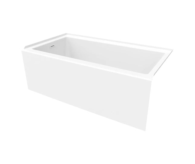 Maax Rubix 6032 AFR Acrylic Alcove Left-Hand Drain Bathtub in White - Plumbing Market