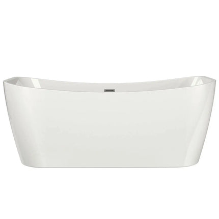 Maax Villi 65 x 32 Acrylic Freestanding Center Drain Bathtub in White with White Skirt - Plumbing Market