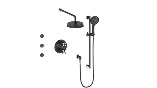 Vogt Zehn 3-Way Th Shower Kit With Body Jets Pn/Mb SET.Z4.320.810.PB - Plumbing Market