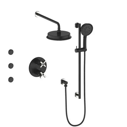 Vogt Zehn 3-Way Th Shower Kit With Body Jets Ss/Mb SET.Z4.320.810.SB - Plumbing Market