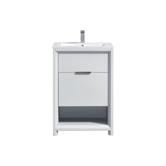 Kube Bath Nudo 24″ Modern Bathroom Vanity in High Gloss White Finish Kube Bath