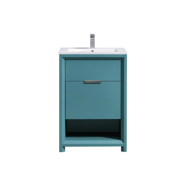 Kube Bath Nudo 24″ Modern Bathroom Vanity in Teal Green Finish Kube Bath