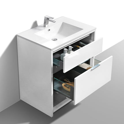 Kube Bath Nudo 32″ Modern Bathroom Vanity in High Gloss White Finish Kube Bath