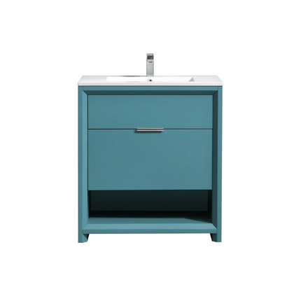 Kube Bath Nudo 32″ Modern Bathroom Vanity in Teal Green Finish Kube Bath