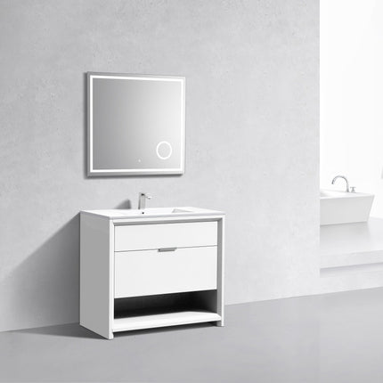 Kube Bath Nudo 36″ Modern Bathroom Vanity in High Gloss White Finish Kube Bath