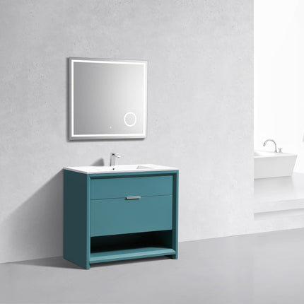 Kube Bath Nudo 36″ Modern Bathroom Vanity in Teal Green Finish Kube Bath