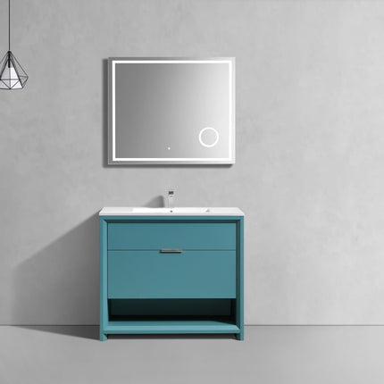 Kube Bath Nudo 36″ Modern Bathroom Vanity in Teal Green Finish Kube Bath