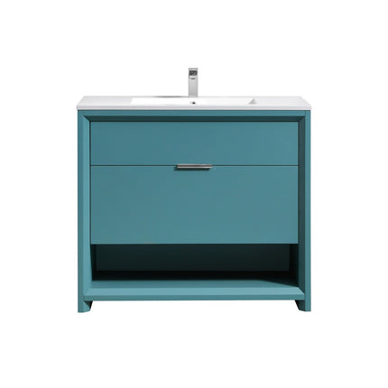 Kube Bath Nudo 36″ Modern Bathroom Vanity in Teal Green Finish Kube Bath