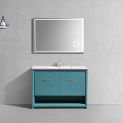 Kube Bath Nudo 48″ Single Sink Modern Bathroom Vanity in Teal Green Finish Kube Bath