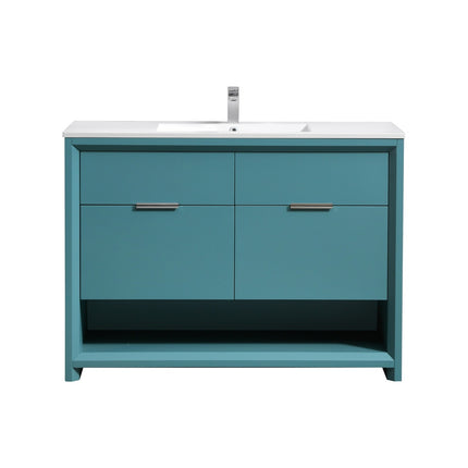 Kube Bath Nudo 48″ Single Sink Modern Bathroom Vanity in Teal Green Finish Kube Bath