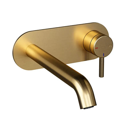 Rubi Vertigo W-Mounted Basin Faucet W/O Drain Brushed Gold RVT17WDOR - Plumbing Market