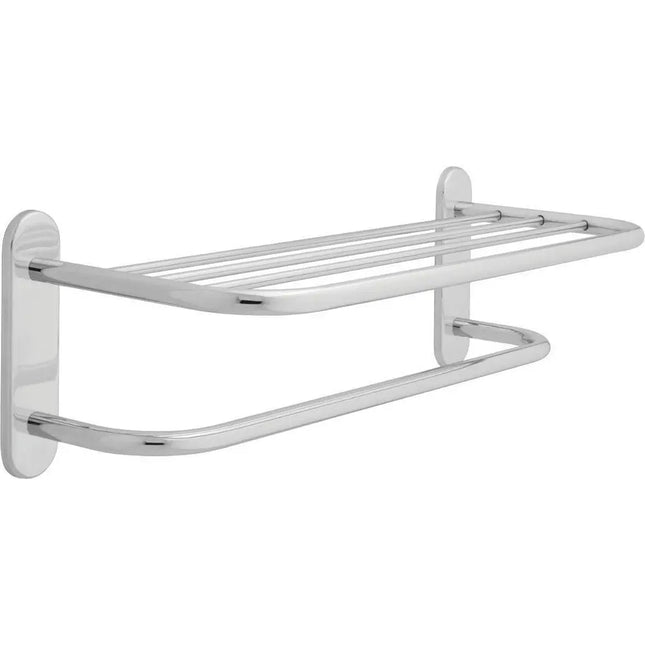 Delta 24"  Brass Towel Shelf W/ One Bar, Ch 43024 - Plumbing Market