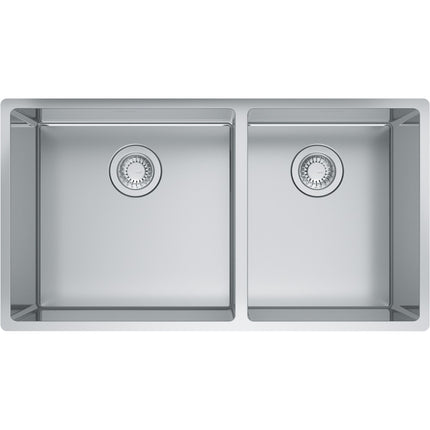 Franke Cube 32.57" x 17.71" Undermount 18G Double Stainless Steel Sink Franke