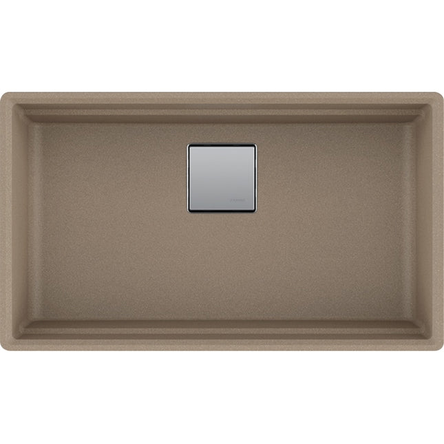 Kindred 32.0-in. x 18.75-in. Undermount Single Bowl Granite Kitchen Sink in Oyster Kindred