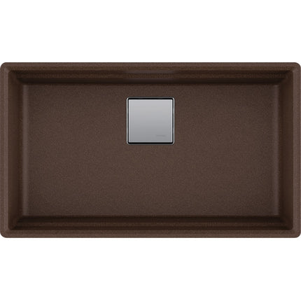 Kindred 32.0-in. x 18.75-in. Undermount Single Bowl Granite Kitchen Sink in Mocha Kindred