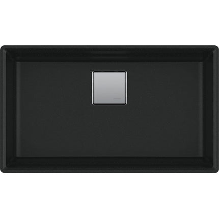 Kindred 32.0-in. x 18.75-in. Undermount Single Bowl Granite Kitchen Sink in Matte Black Kindred