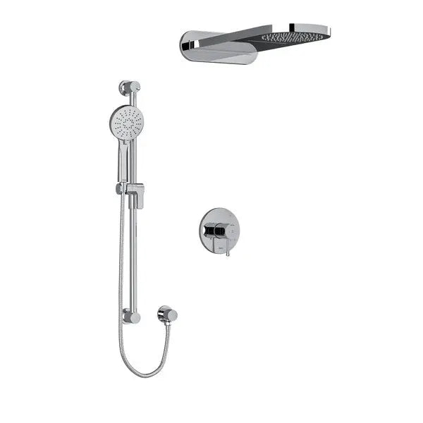 Riobel Edge Thermostatic Shower Faucet 3-Way With Cascade Shower Head - Plumbing Market