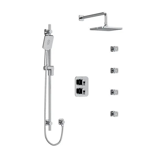 Riobel Equinox Thermostatic Shower System With 4 Body Jets - Plumbing Market