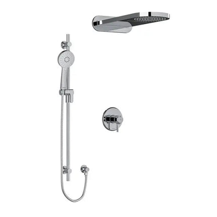 Riobel Momenti Thermostatic 3-Way Shower System J-Shaped Handles - Plumbing Market