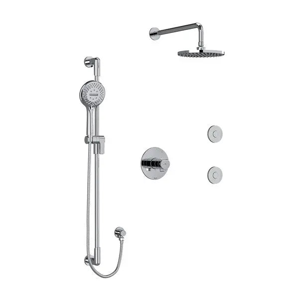 Riobel Parabola Thermostatic 3-Way Shower Faucet System With 2 Body Jets - Plumbing Market