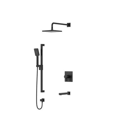 Riobel Premium Shower Kit 1723 Ceiling Mount Trim Black TKIT1723BK-6 - Plumbing Market