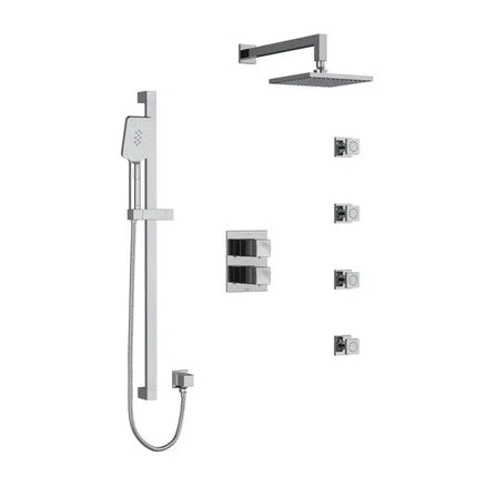 Riobel Reflet Double Coaxial Shower Faucet System With 4 Body Jets - Plumbing Market