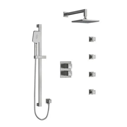 Riobel Reflet Double Coaxial Shower Faucet System With 4 Body Jets - Plumbing Market