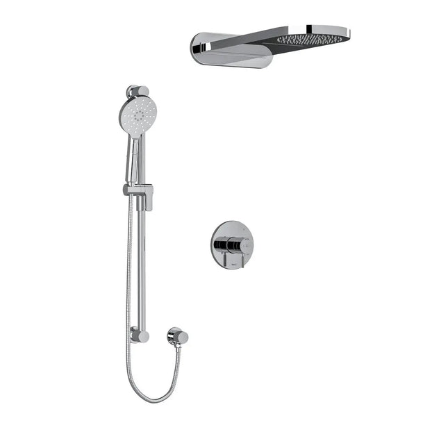 Riobel Riu Thermostatic Shower System With Knurled Lever Handles - Plumbing Market