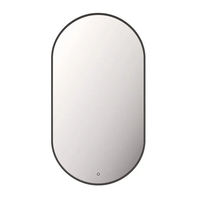 Rubi Miro Led Mirror 490X890Mm Backlight Oblong Black RMI4889BBK - Plumbing Market