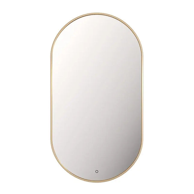 Rubi Miro Led Mirror 490X890Mm Backlight Oblong Gold RMI4889BOR - Plumbing Market