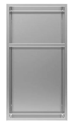 Rubi Nikia Recessed Niche 24’’ With Shelf Br. Inox RNK24T-IB - Plumbing Market