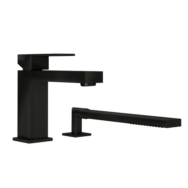 Rubi Quatro 2 Pcs Bathtub Mixer Matte Black RQT22DBK - Plumbing Market