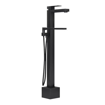 Rubi Quatro Freestanding Bath.Mxr. Matte Black RQT21XD2BK - Plumbing Market