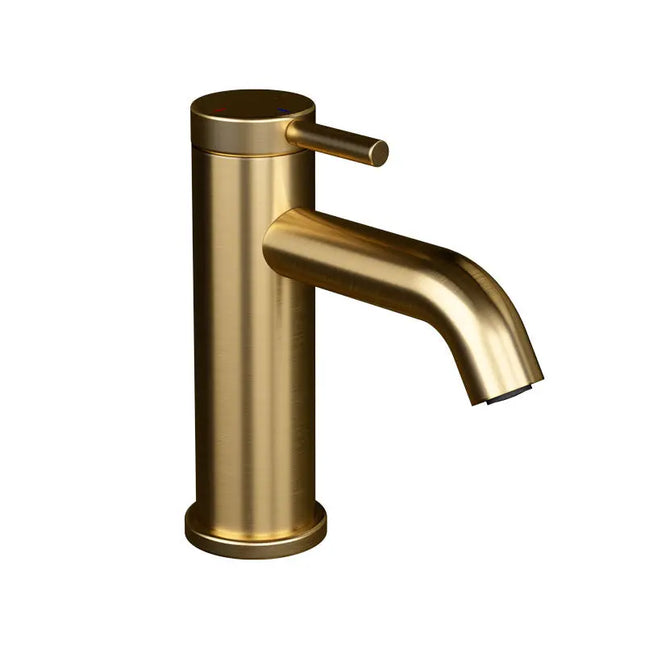 Rubi Vertigo S-Hole Basin Faucet Brushed Gold RVT11OR - Plumbing Market