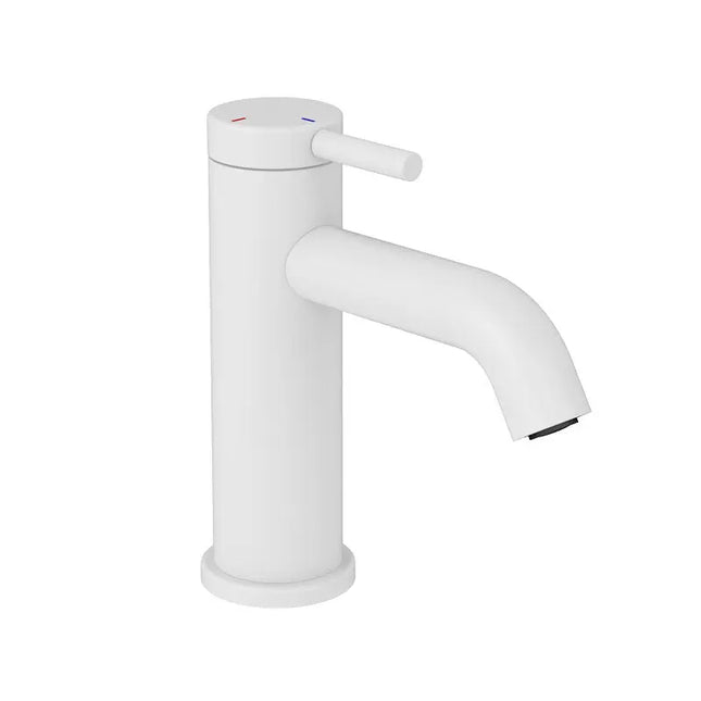 Rubi Vertigo S-Hole Basin Faucet White Without Drain RVT11WDWH - Plumbing Market