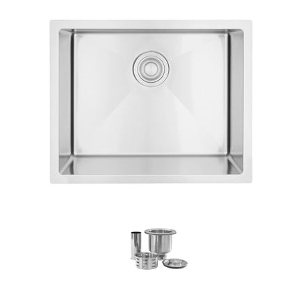 STYLISH 22 x 18 inch Single Bowl Undermount and Drop-in Stainless Steel Laundry Sink S-320T - Plumbing Market