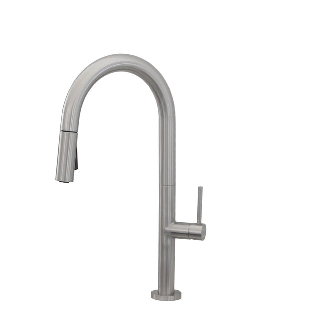 STYLISH Kitchen Sink Faucet Single Handle Pull Down Dual Mode Lead Free Brushed Nickel Finish K-141B - Plumbing Market