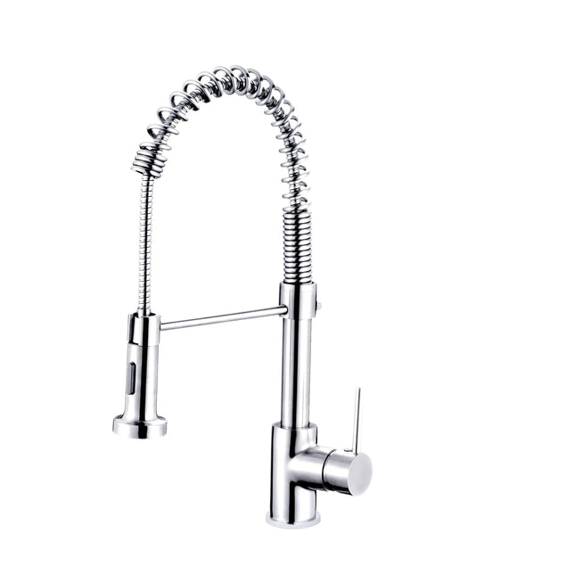 STYLISH Kitchen Sink Faucet Single Handle Pull Down Dual Mode Lead Free Polished Chrome Finish K-107C - Plumbing Market