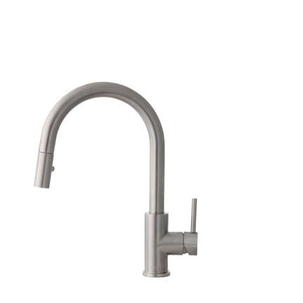 STYLISH Kitchen Sink Faucet Single Handle Pull Down Dual Mode Stainless Steel Brushed Finish K-131S - Plumbing Market