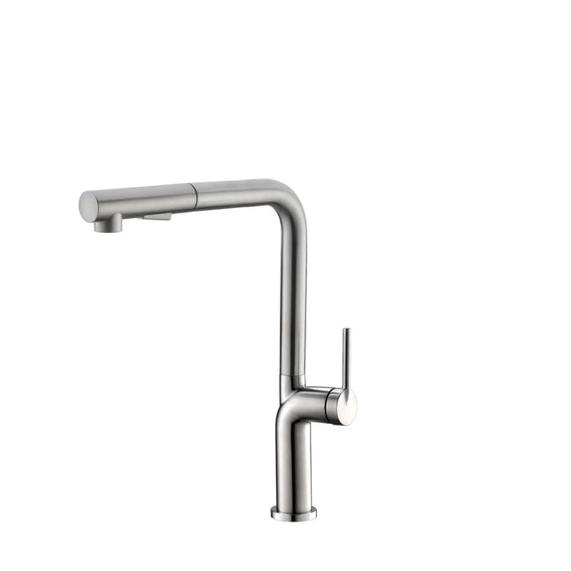 STYLISH Kitchen Sink Faucet Single Handle Pull Down Dual Mode Stainless Steel Brushed Finish K-146S - Plumbing Market