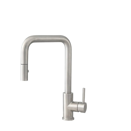 STYLISH Kitchen Sink Faucet Single Handle Pull Down Dual Mode Stainless Steel Finish K-148S - Plumbing Market