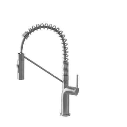 STYLISH Kitchen Sink Faucet Single Handle Pull Down Dual Mode Stainless Steel Finish K-149S - Plumbing Market