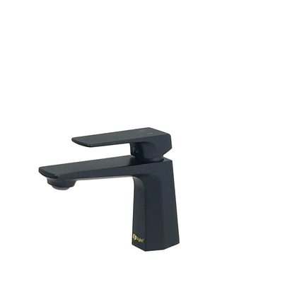 STYLISH Single Handle Bathroom Faucet for Single Hole Brass Basin Mixer Tap, Matte Black Finish B-111N - Plumbing Market